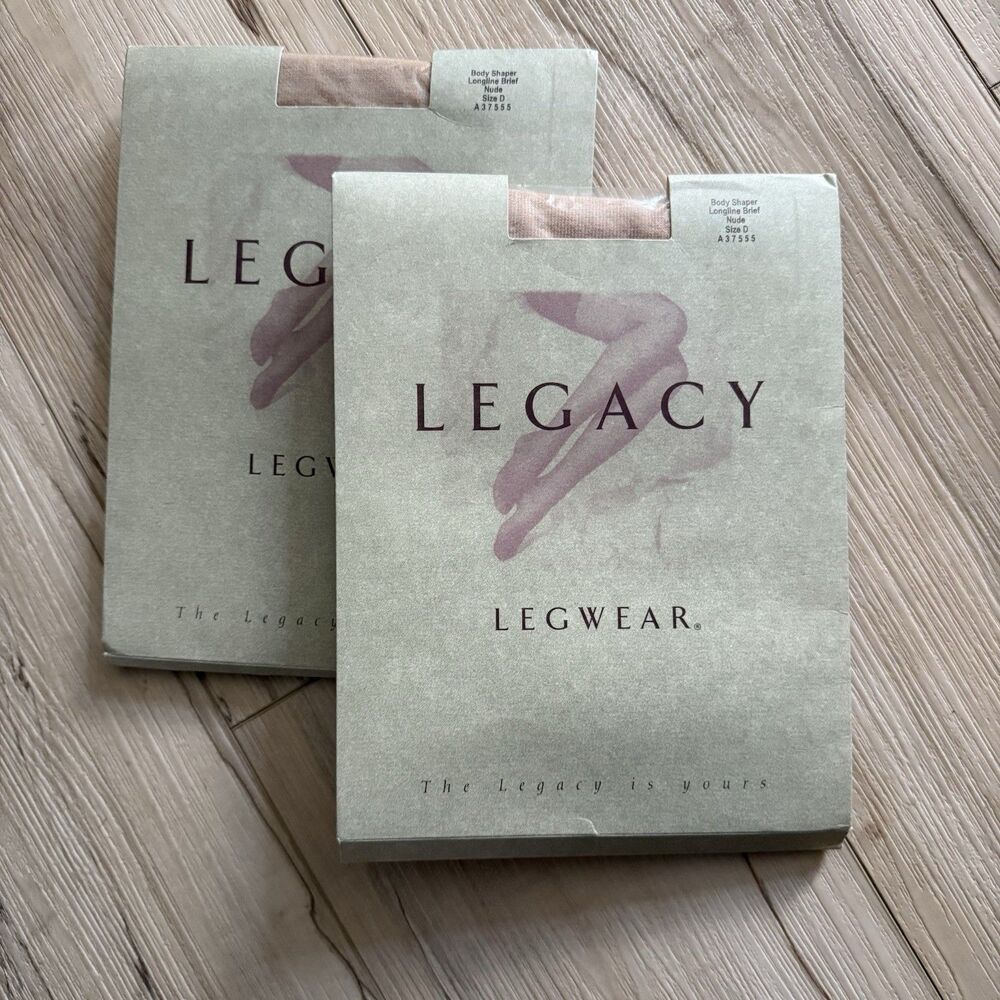 NWT 2 Qvc Legacy Legwear Body Shaper Nylon Pantyhose Nude Size F A37555 XL Large